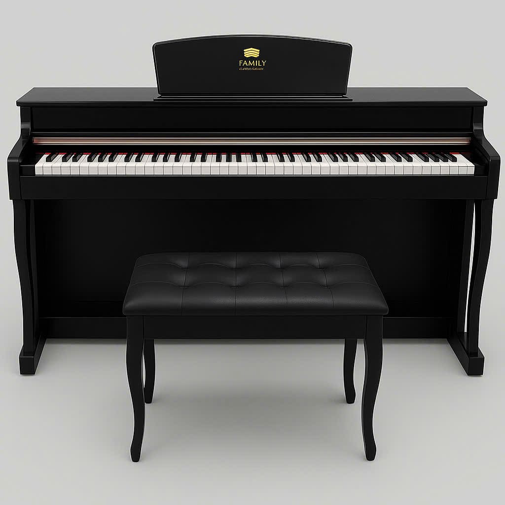Piano điện màu đen bóng K-81 Nhãn hiệu Family Piano điện màu đen bóng K-81 Nhãn hiệu Family