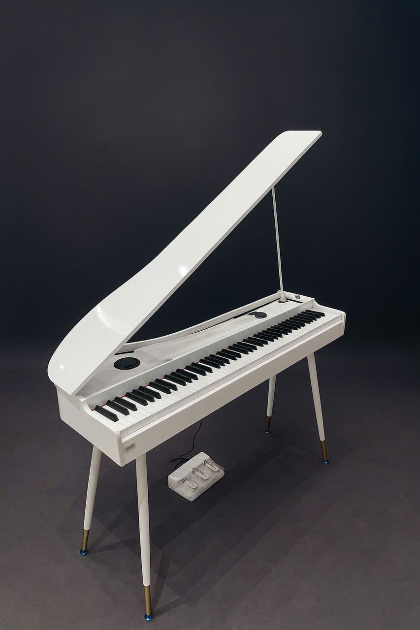 Piano điện màu trắng K-88 Nhãn hiệu Family Piano điện màu trắng K-88 Nhãn hiệu Family